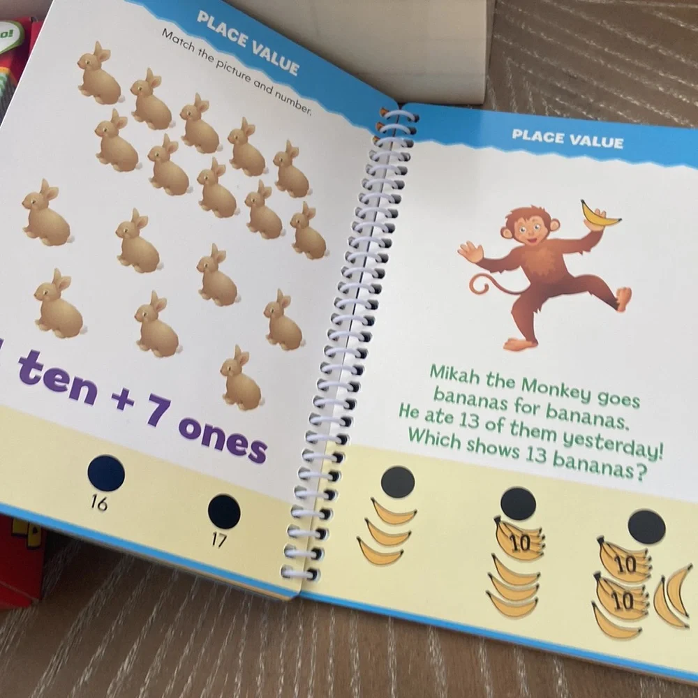 Hot Dots First Grade Math Practice Educational Cards Interactive Pen System